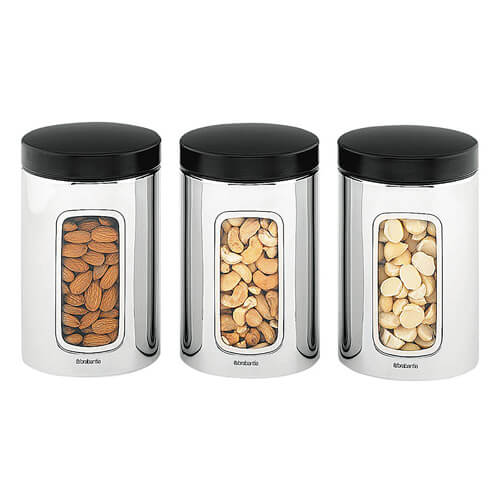 Storage Canister w/ Window Set of 3 (1.4L)