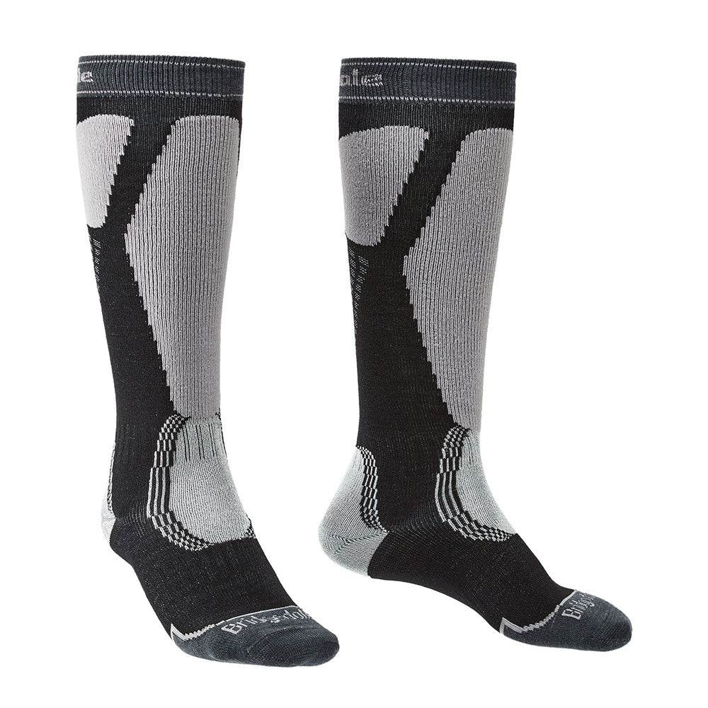 Ski Easy on Merino Performance Socks (Black/Light Grey)