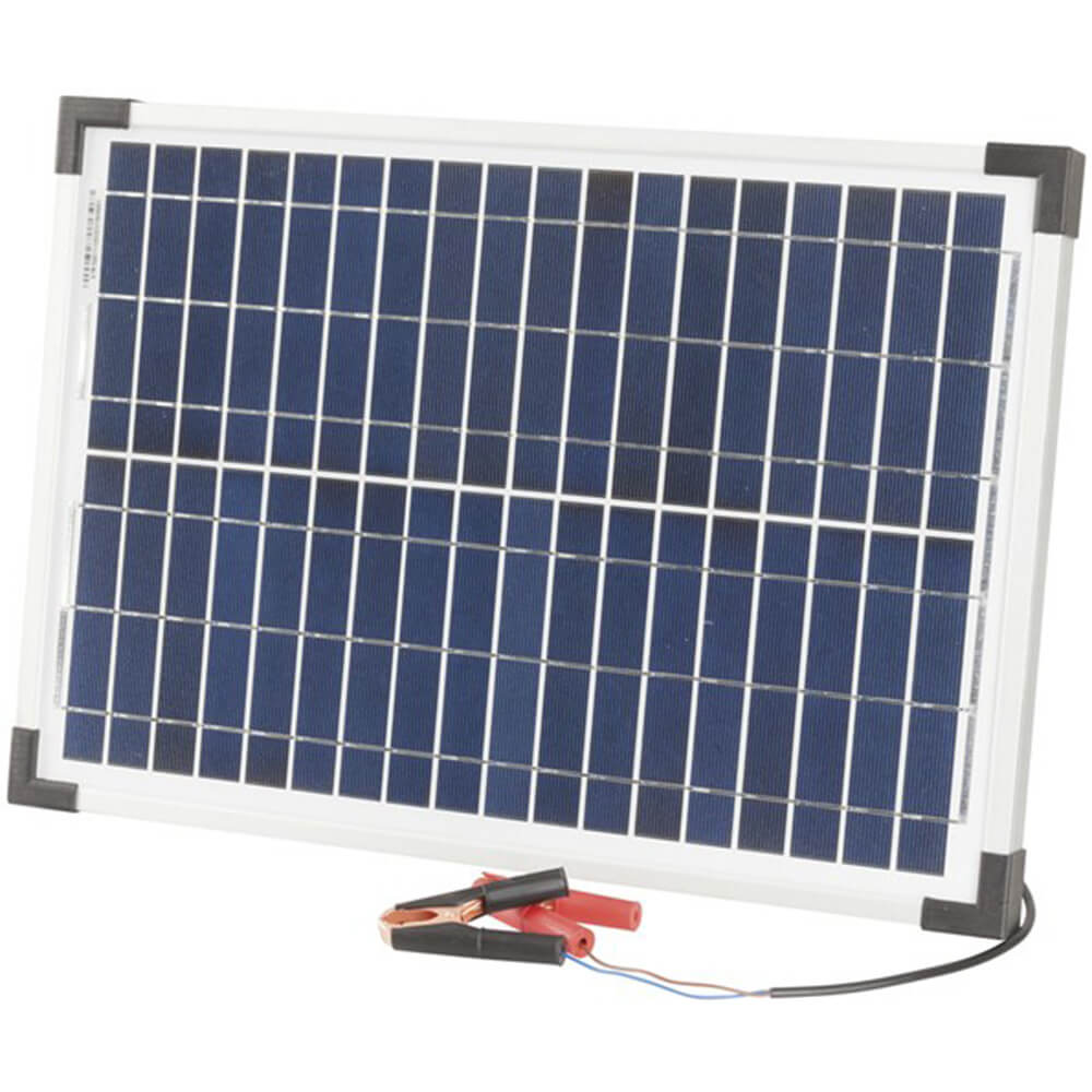 Panel solar monocristalino de 12V con clips/plomo