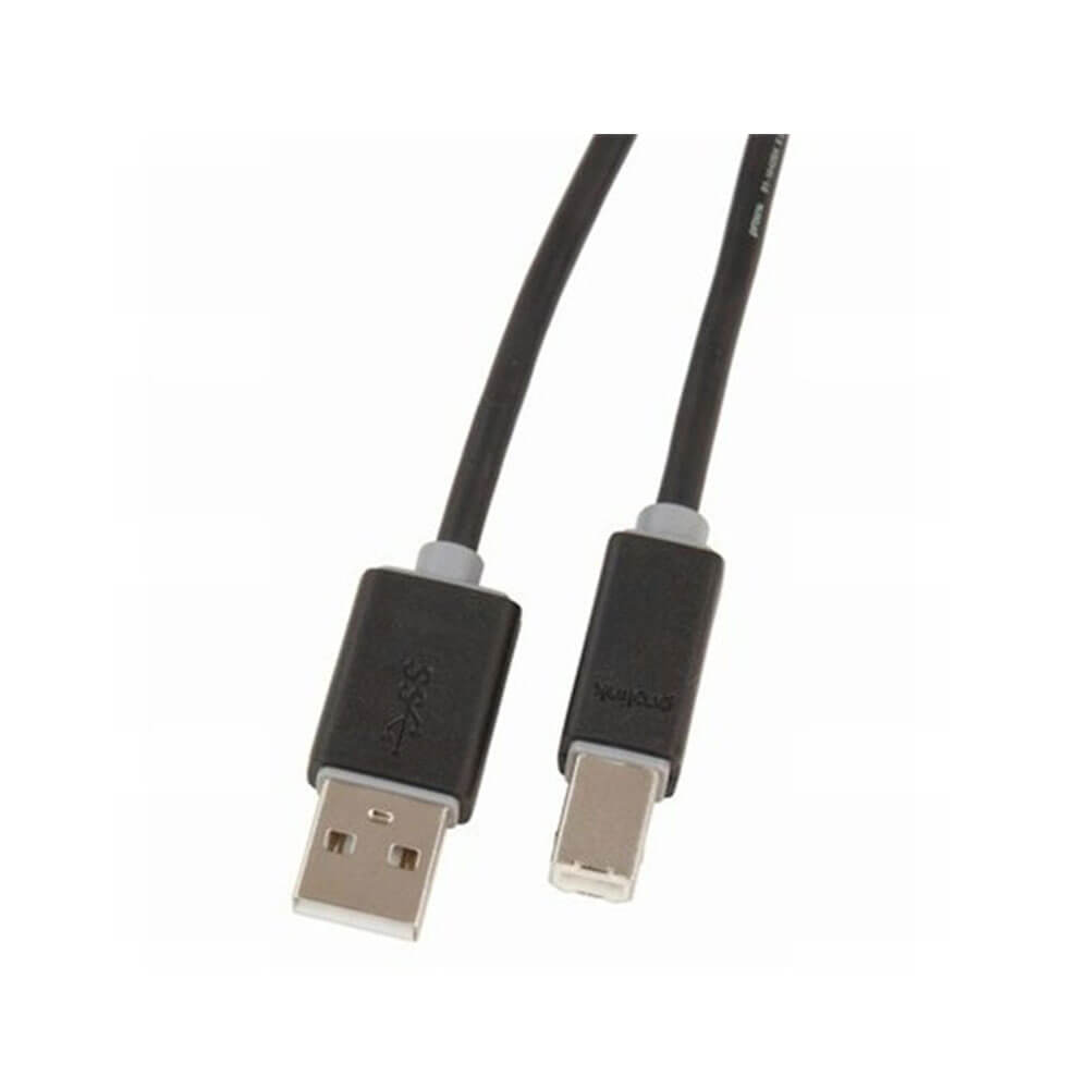 USB 2.0 typ-A-kontakt till typ-B-pluggkabel