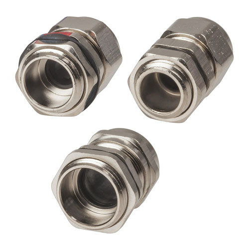 IP68 Nickel Plated Copper Cable Glands 2pcs