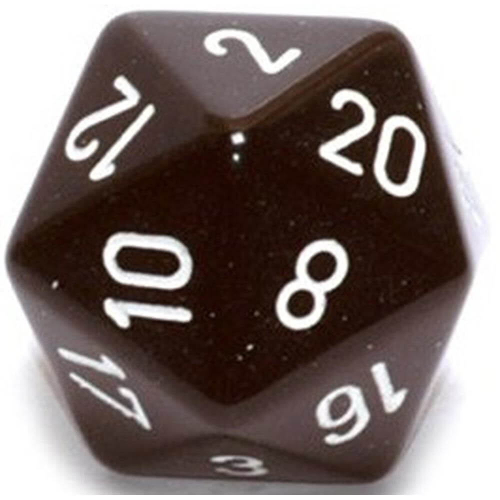 D20 terninger uigennemsigtige (34 mm)