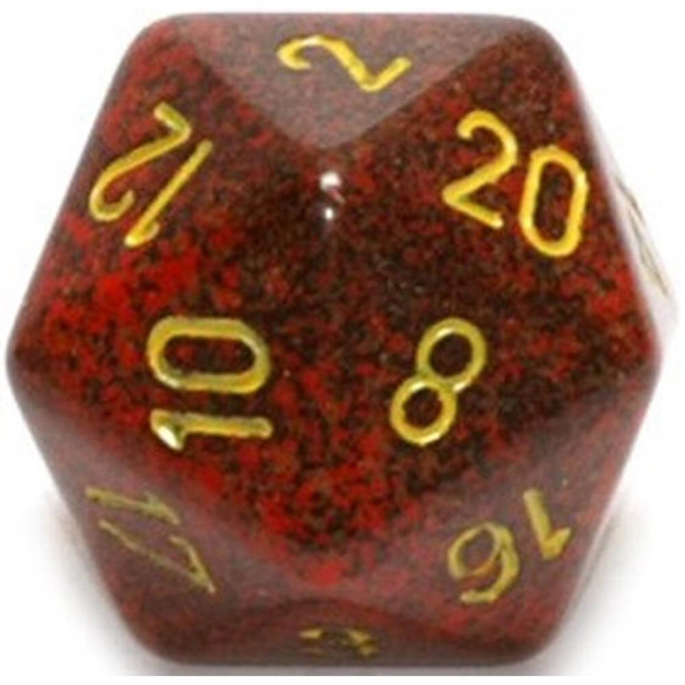  D20 Würfel gesprenkelt (34mm)