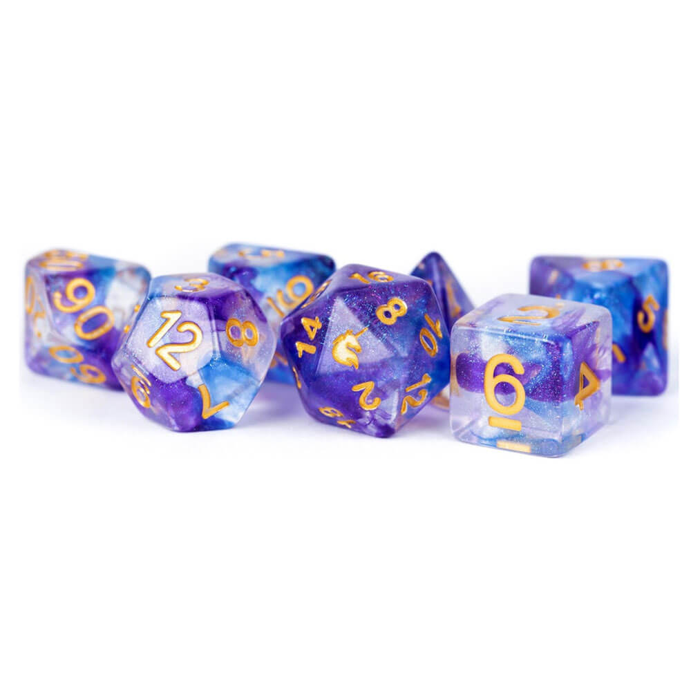 MDG Unicorn Resin Polyedral Dice Set