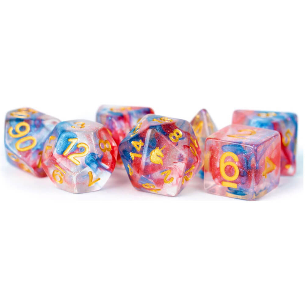 MDG Unicorn Resin Polyedral Dice Set