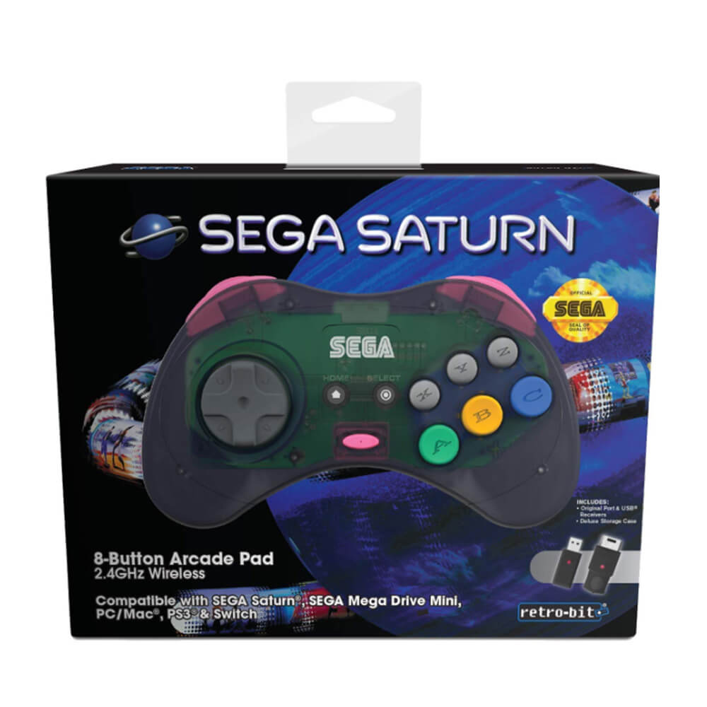 Bit retro sega saturn 2.4g m2 arcade almohadilla