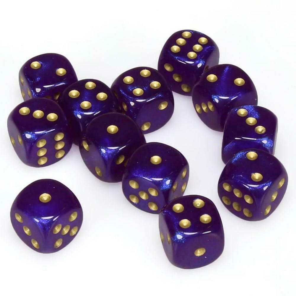 D6 DICE BOREALIS 16MM (12 DICE)