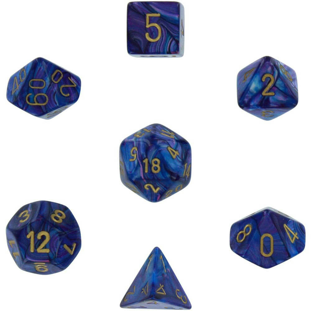 D7 Die Set Dice Poly lustroso (7 dados)