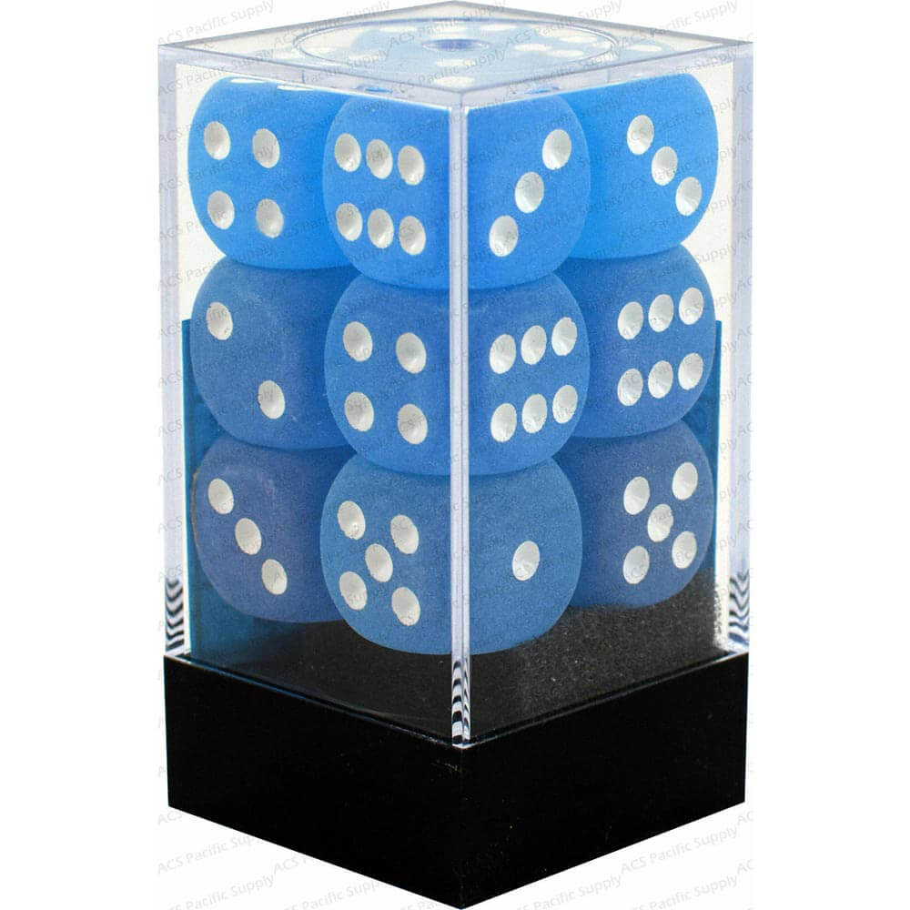 D6 DICE Folhed 16mm (12 dados)