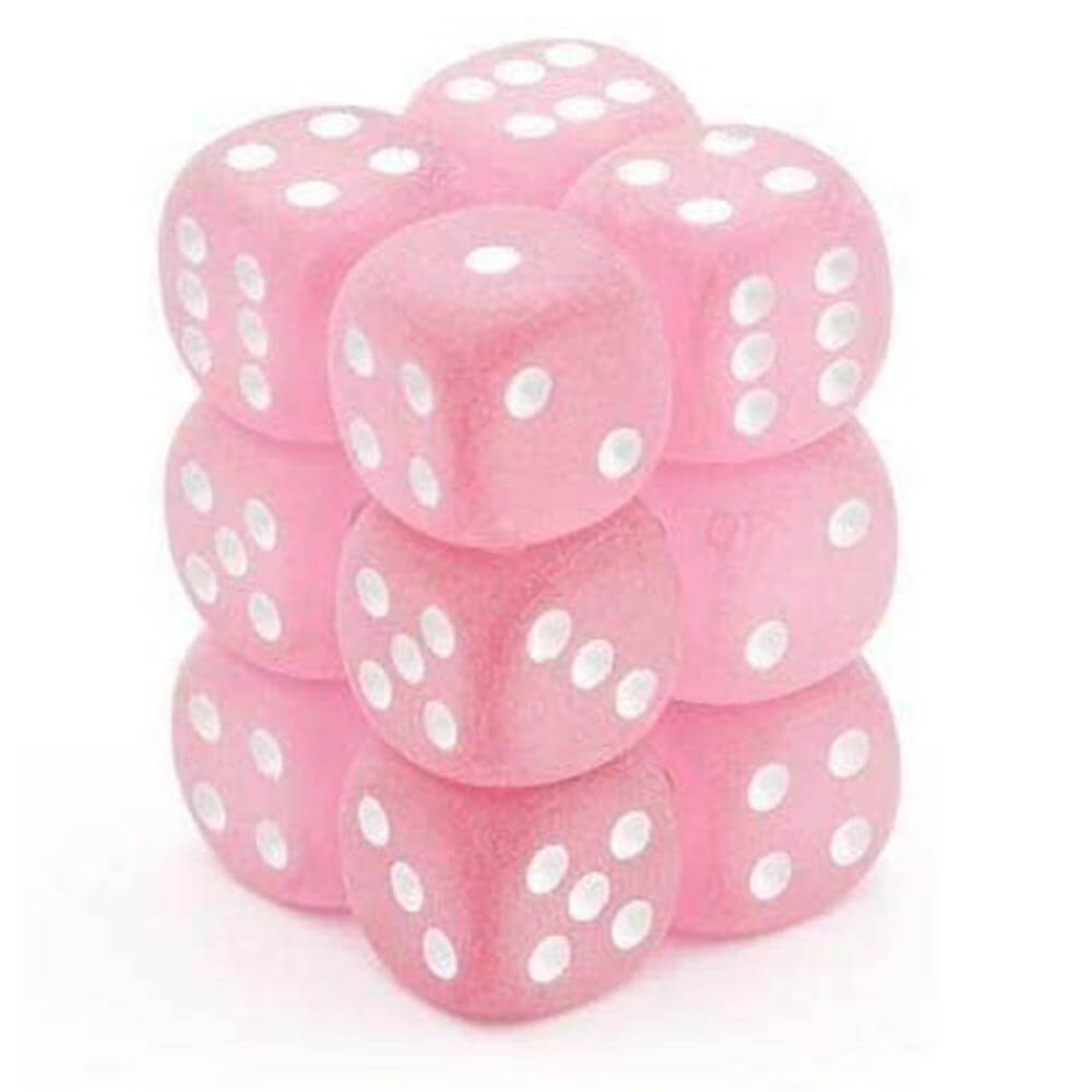 D6 DICE Folhed 16mm (12 dados)