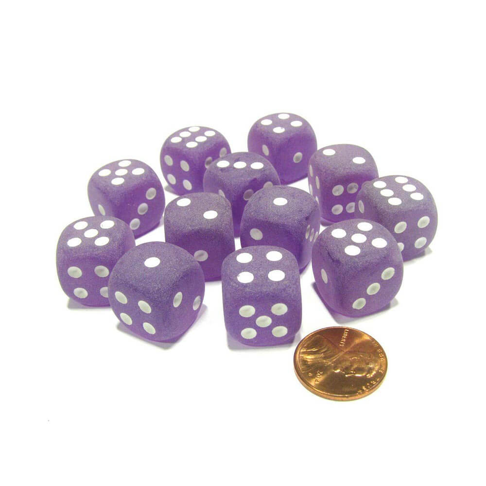 D6 DICE Folhed 16mm (12 dados)