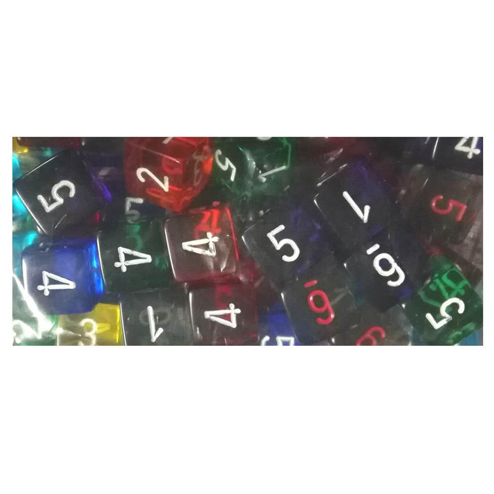 D6 Dice assorti polyédrique lâche (50 dés)