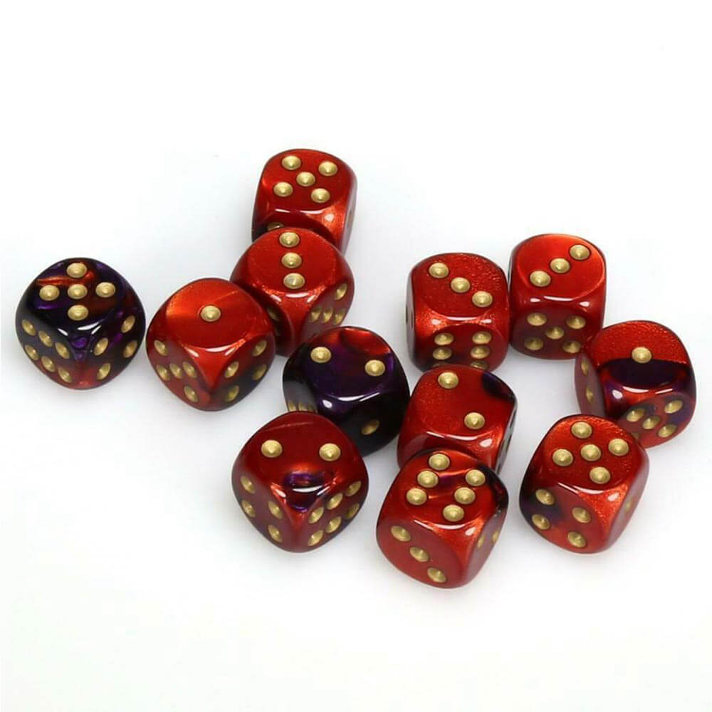 D6 dados géminis 16 mm (12 dados)