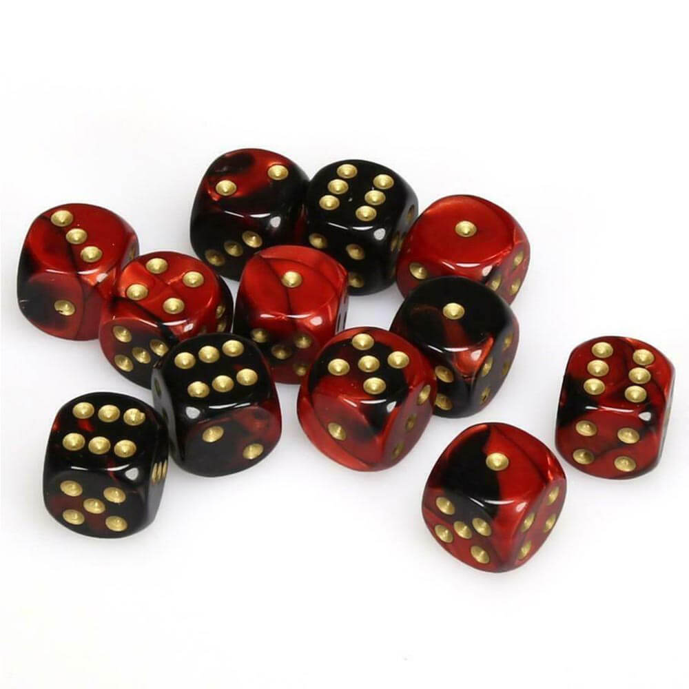 D6 dados géminis 16 mm (12 dados)