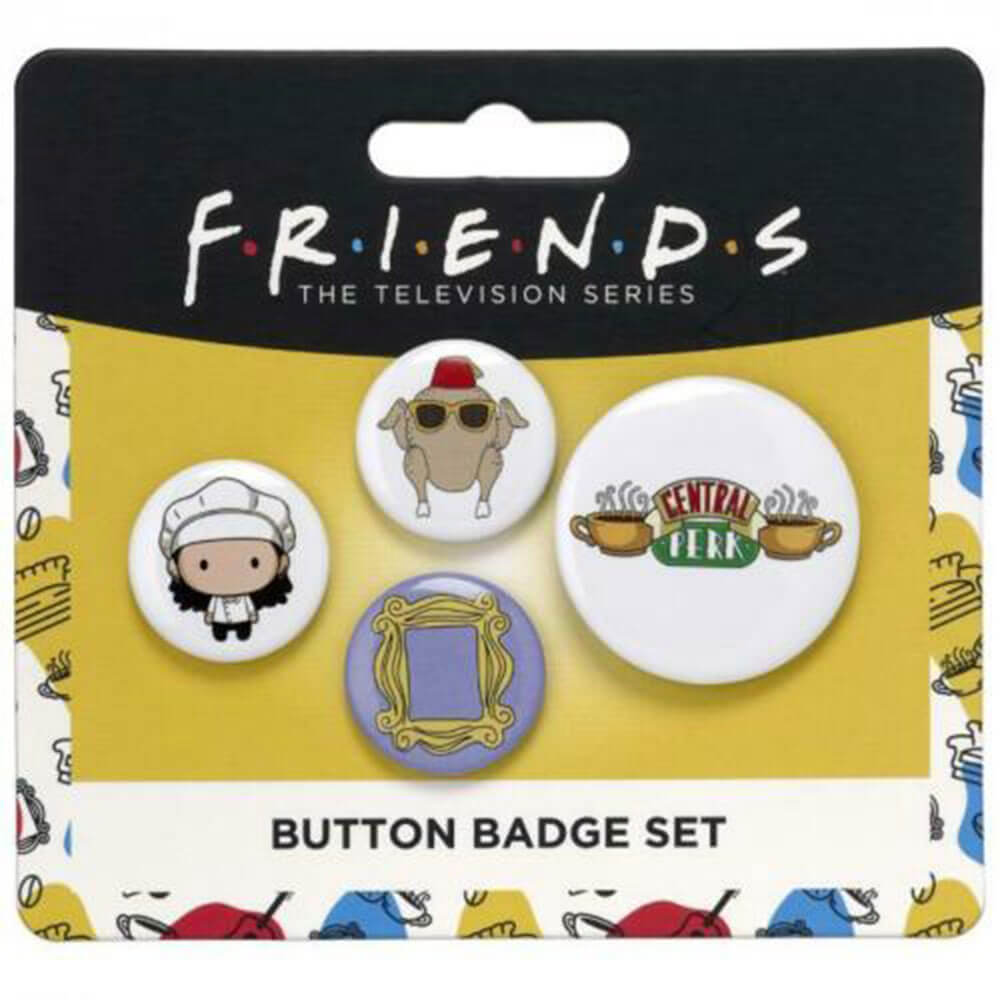 Friends Button Badge (Set of 4)