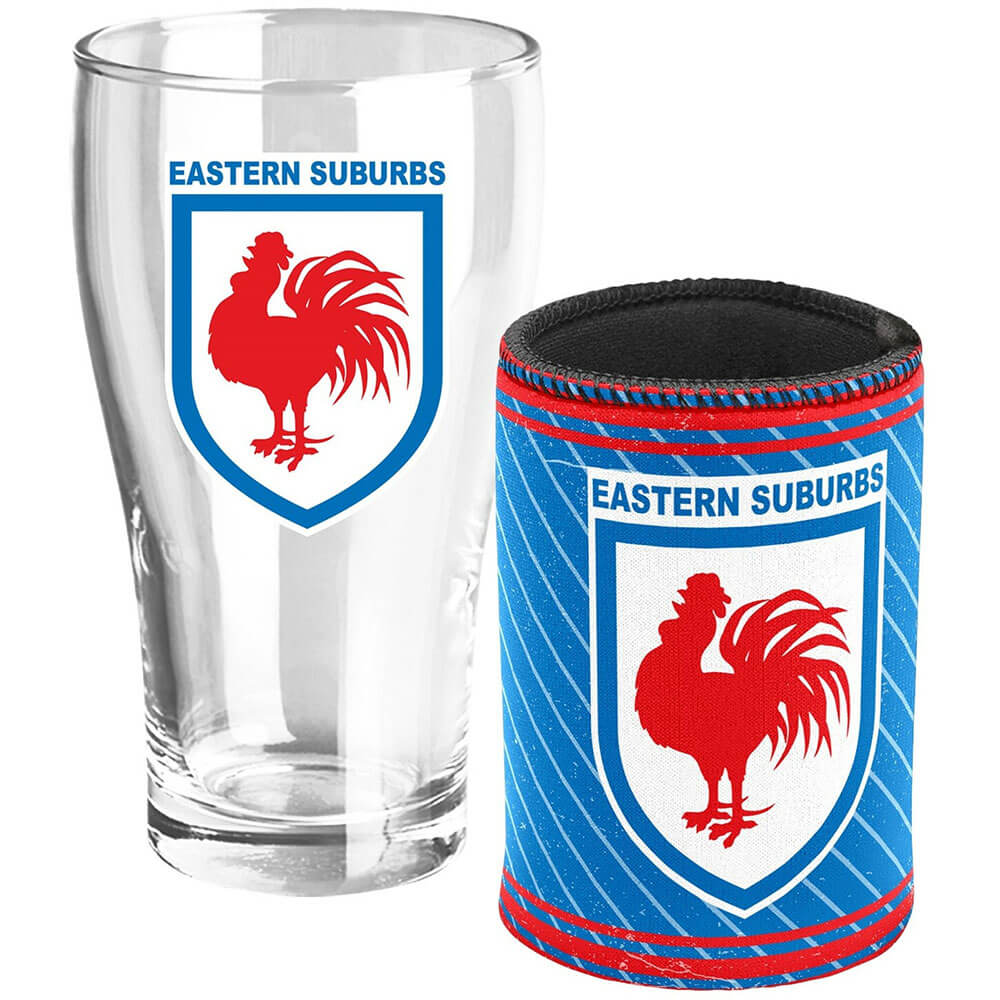 NRL Heritage Pint Glass & Can Cooler Pack