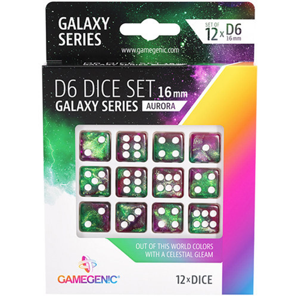 GameGenic Galaxy Series D6 DICE Set 16mm (12 stk)