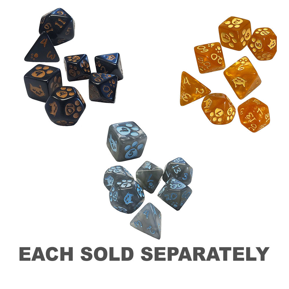 Kitten Polyhedral Dice Set 7pcs