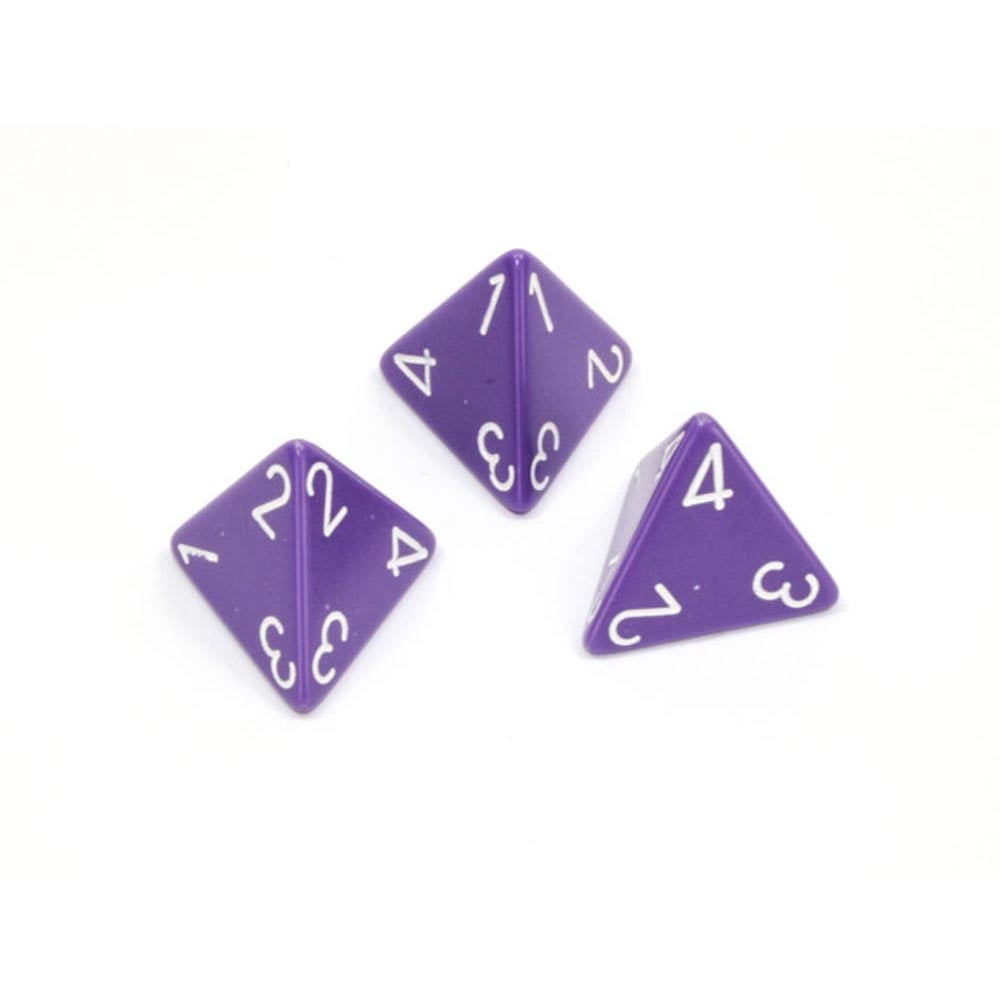 Dados poliédricos opacos d4 chessex