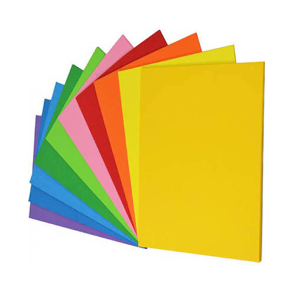  Regenbogen-Einbandpapier, 125 g/m², sortiert (250 Stück)