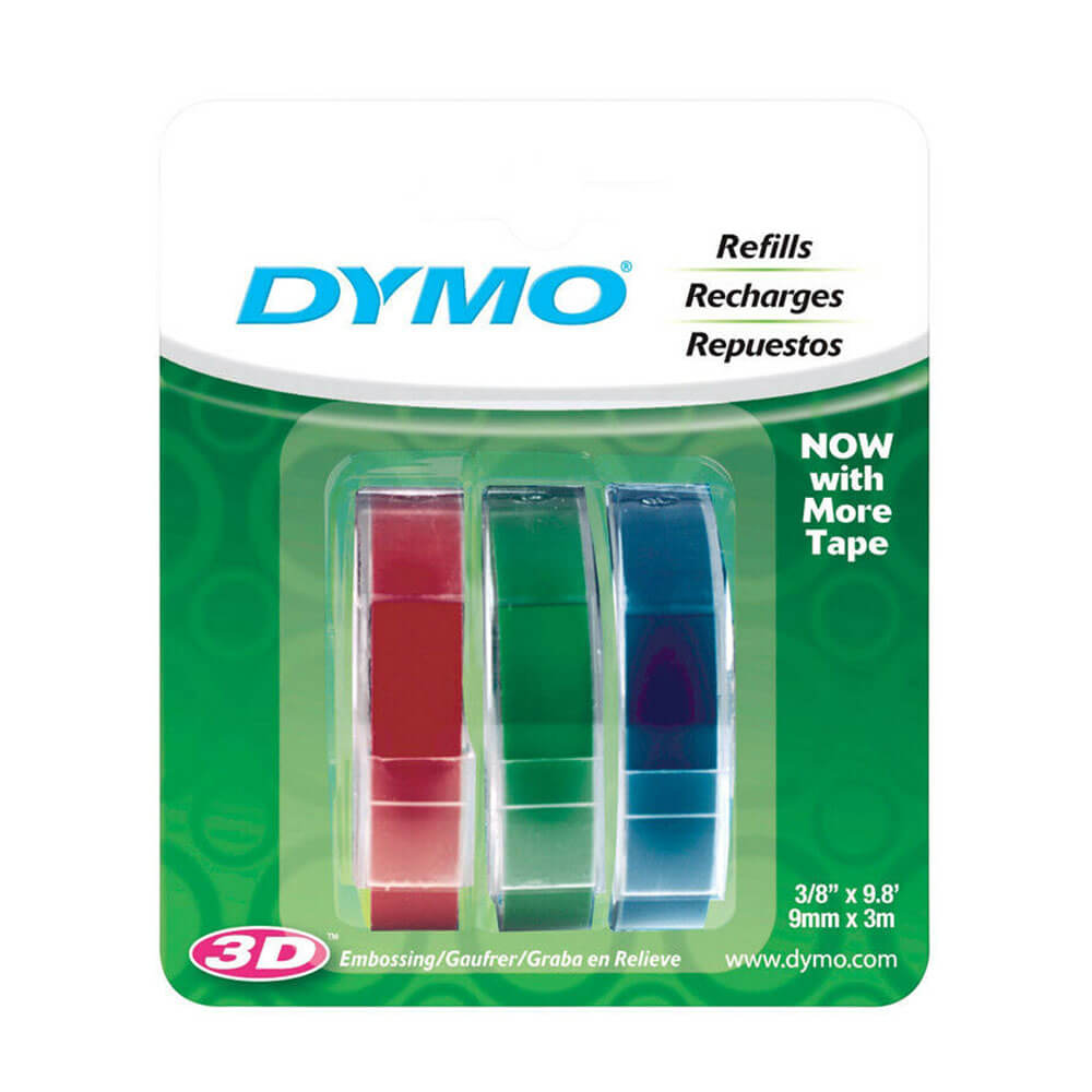 Etiqueta de cinta adhesiva de Dymo 9mmx3m (3pk)