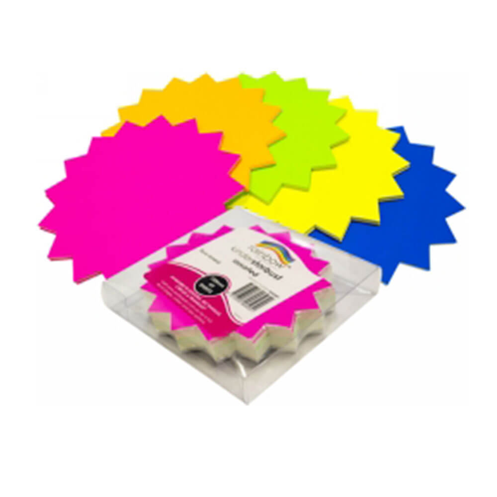 Rainbow Starburst Tablero de un solo lado 300 GSM 60pk