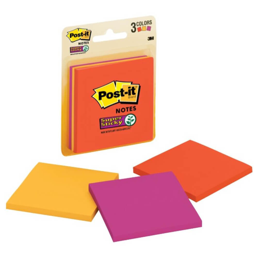 Post-it Súper Notas de 76x76 mm (3 almohadillas)