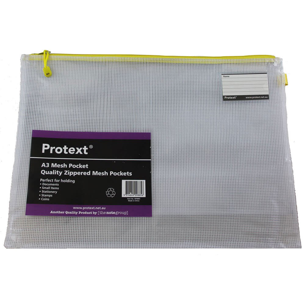 Protext Zippered Mesh Pouch med noteholder