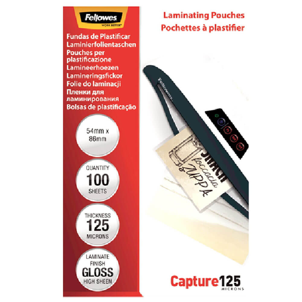 Fellowes Lamining Pouches 100pk (54x86 mm)