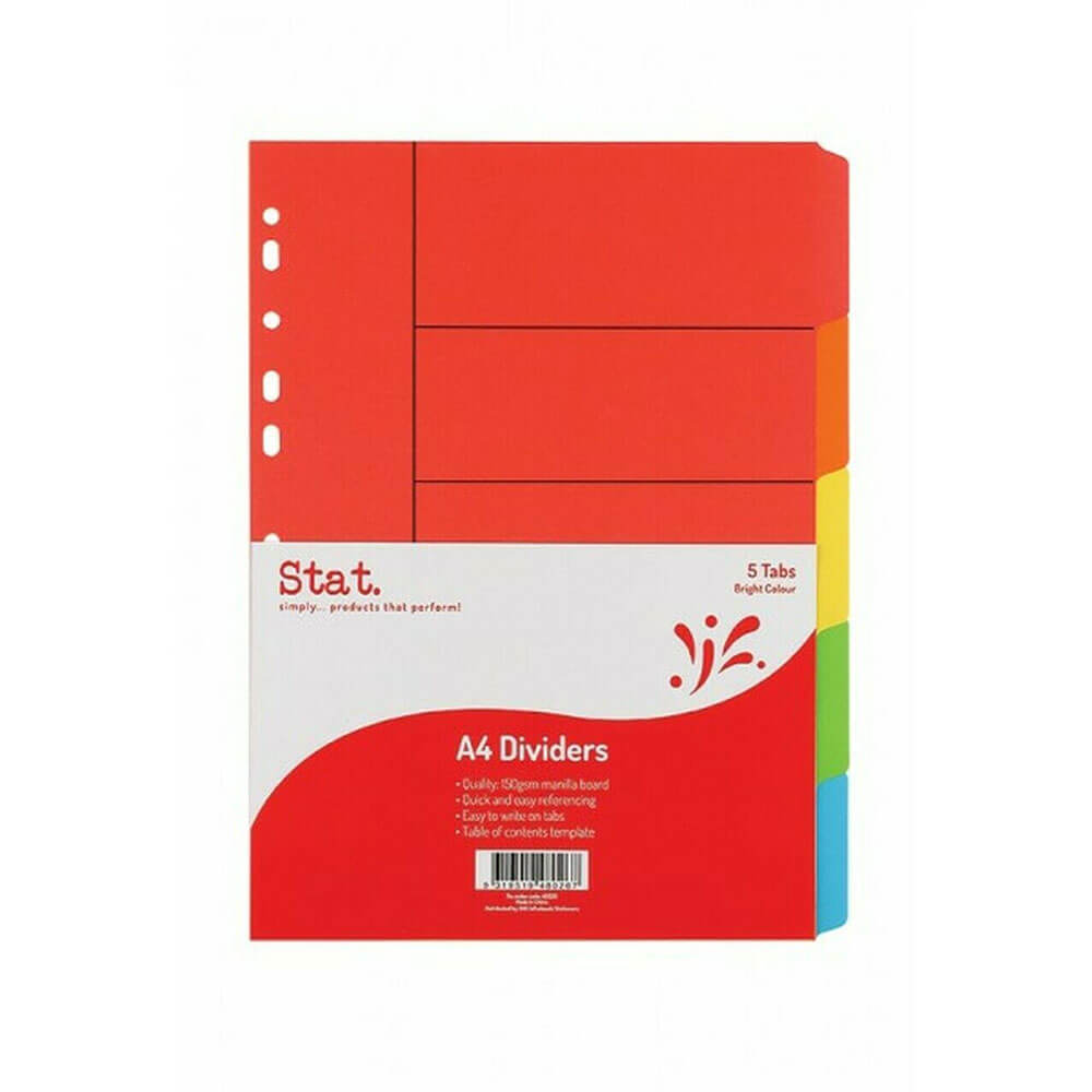 STAT MANILLA DIVIDERS A4 (colori vivaci)