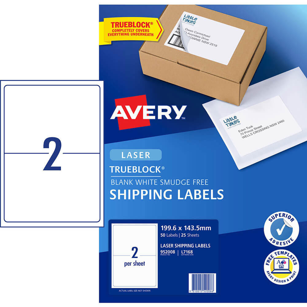 Avery Laser Shipping Labels (50 stcs)