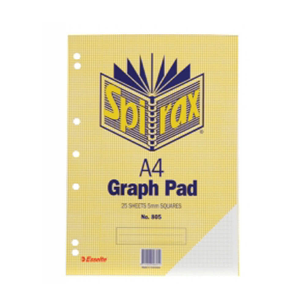 Spirax A4 Pad para gráficos de 25 folhas (pacote de 10)