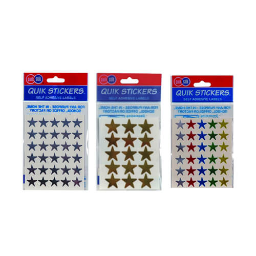 Quik Stik Stars Label (Pack of 10)