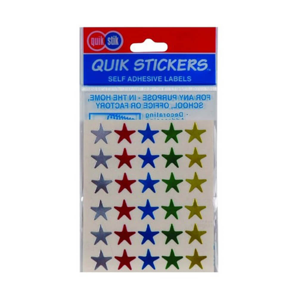 Rótulo Quik Stik Stars (pacote de 10)