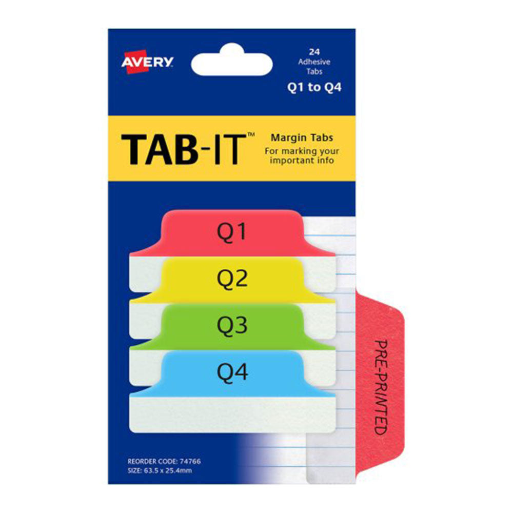 Quartieri di margini Q1-Q4 Tabs 24pcs (64x26mm)