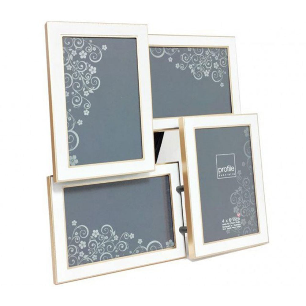 White/Rose Gold Eternal Photo Frame Multi (4x6in)