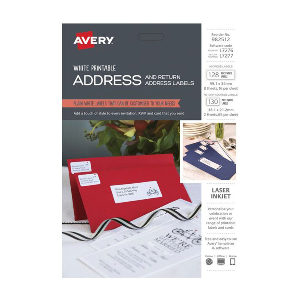 Avery Prindable Endereço e Kit de Retorno de Retorno