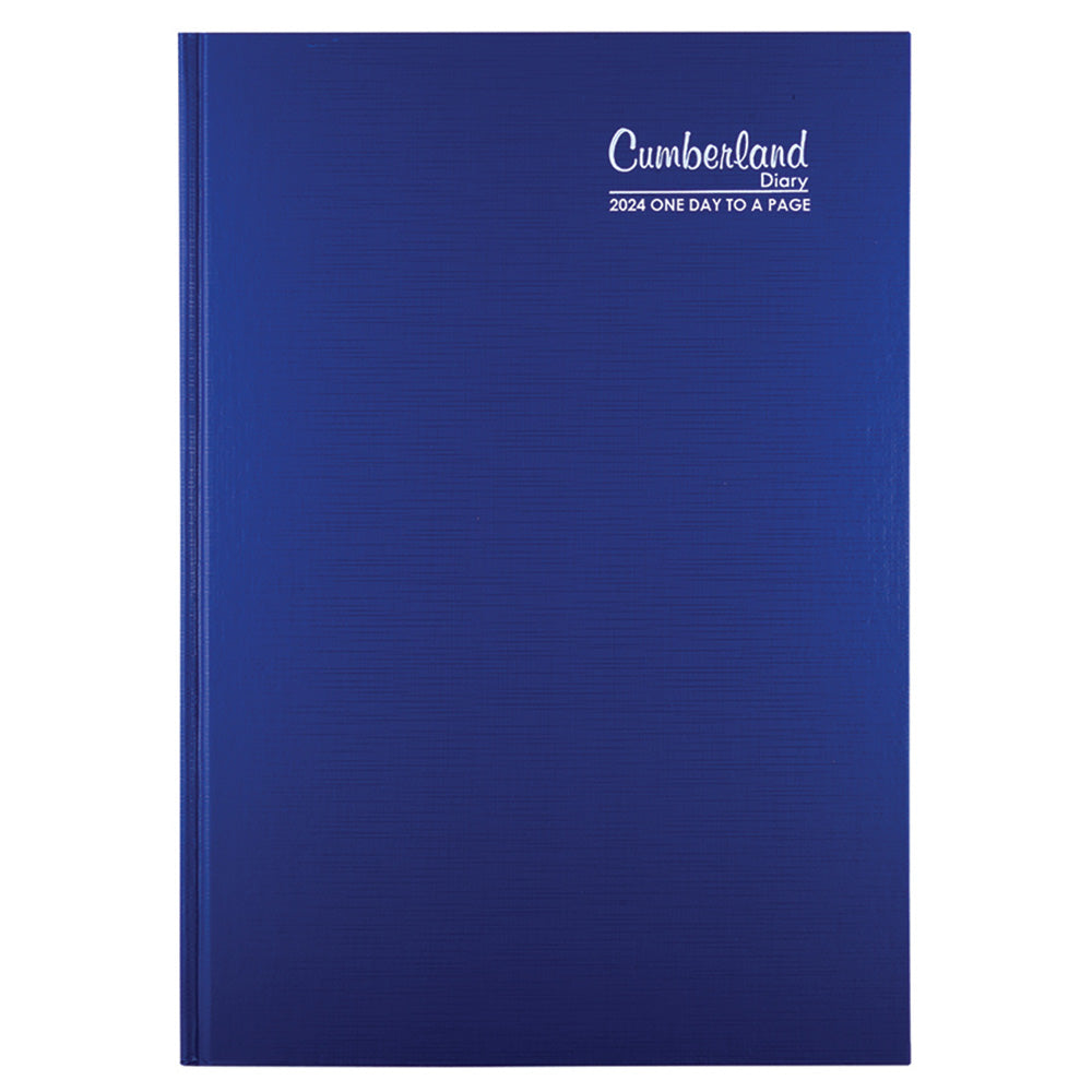 Cumberland Premium Casebound A4 2024 Tagebuch (blau)