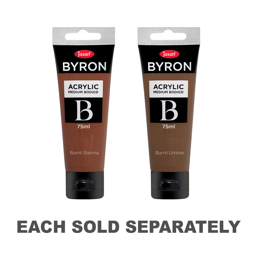 Jasart Byron Acrylic Paint 75mL (Burnt)