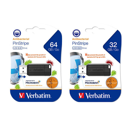 Verbatim Store n Go Microban 2.0 USB Drive (Black)