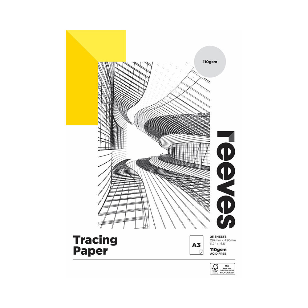 Reeves 110GSM Mix Credit Tracing Paper (25 Blätter)