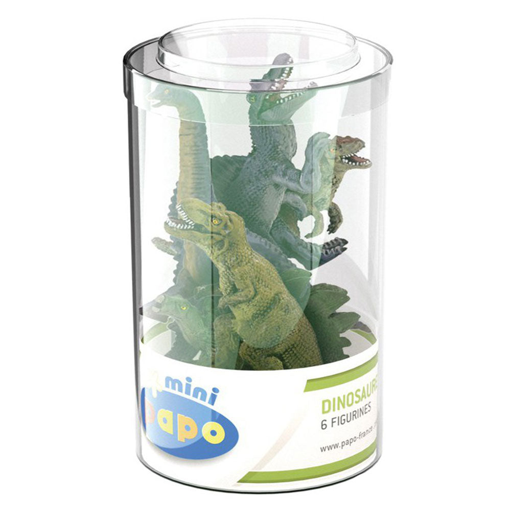 Papo mini pluss dinosaurfigurer 6pcs