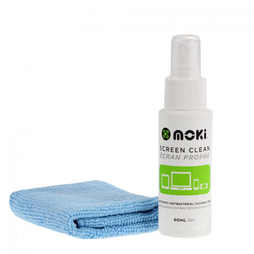 Moki Screen Cleaner Spray with Microfibre Cloth