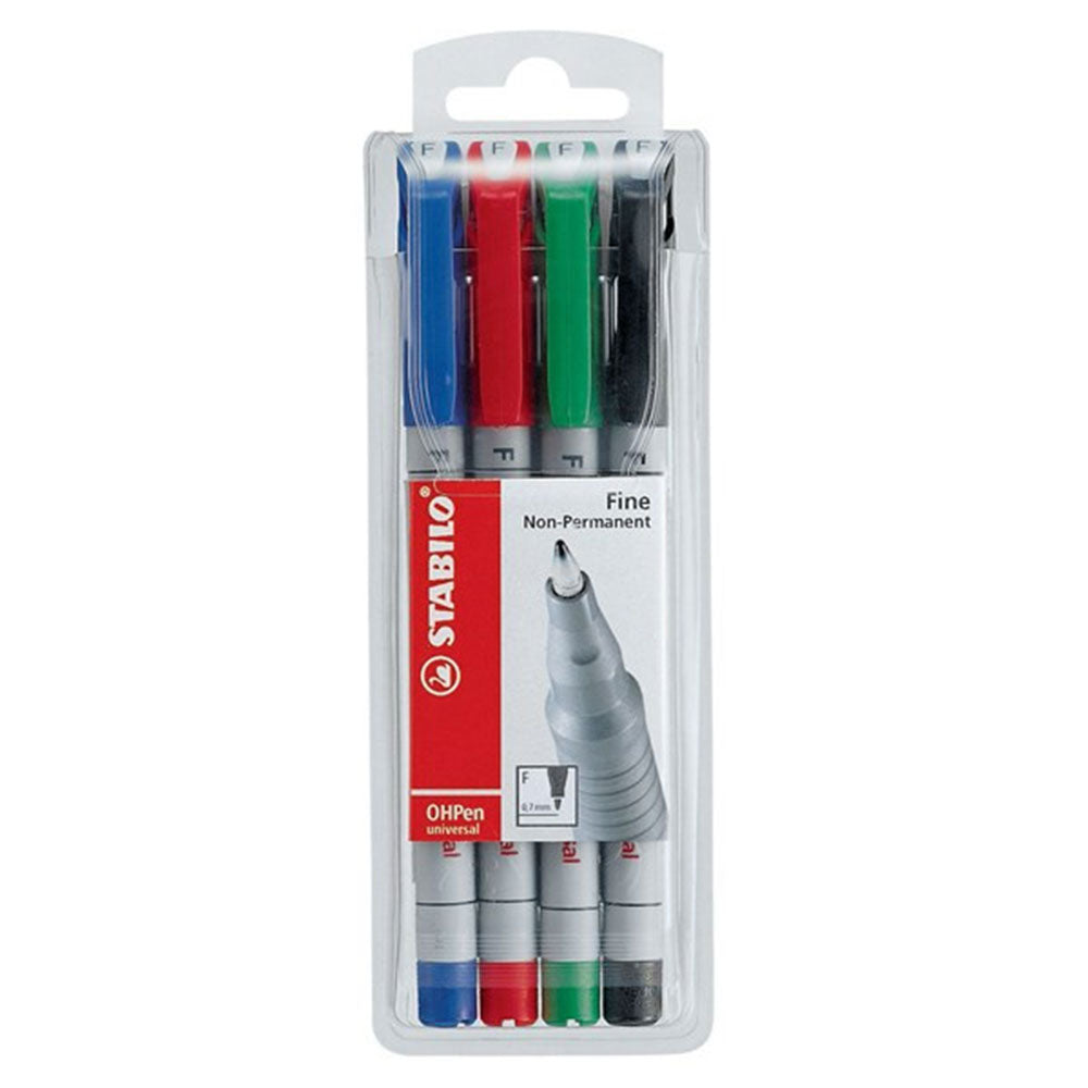 Stabilo OHPen Universal-Stiftmarker, 4 Stück