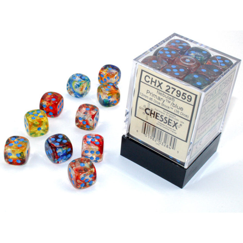 Nebula Chessex 12mm D6 Blocco da dadi luminari