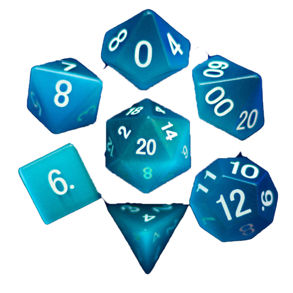 MDG Cat's Eye Polyedral Dice Set 16 mm