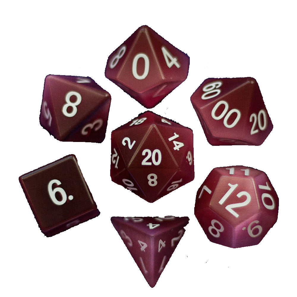 MDG Cat's Eye Polyedral Dice Conjunto de 16mm