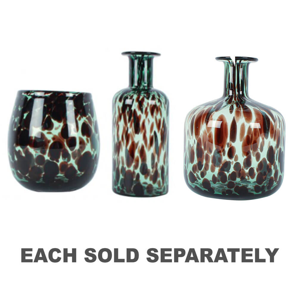 Arlo Emerald Leopard Print Vase