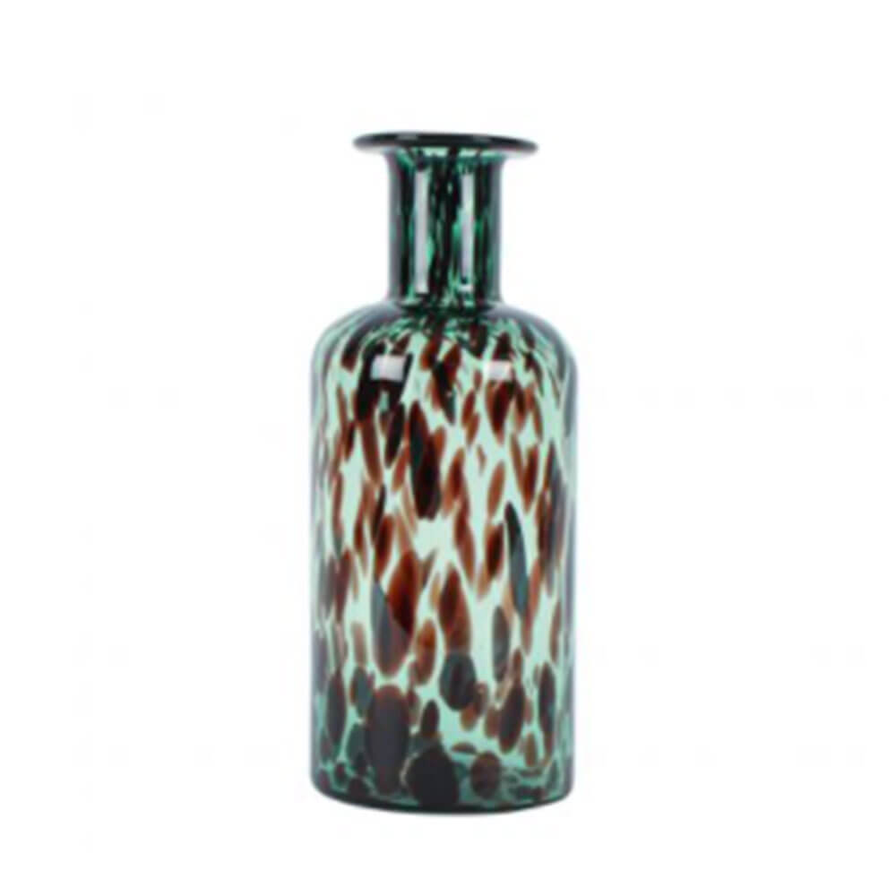 Arlo Emerald Leopard Print Vaso