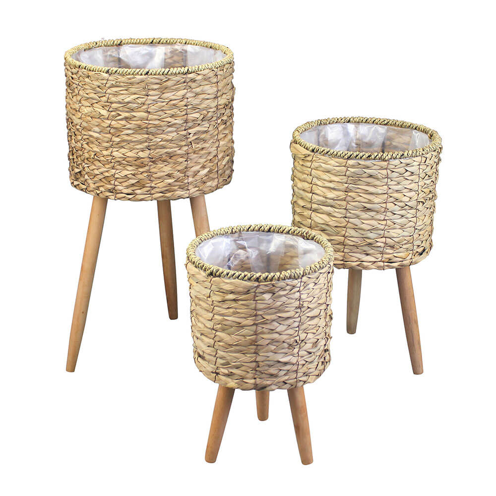 Malo planta soportes con patas 3 juegos (grandes 30x58 cm)